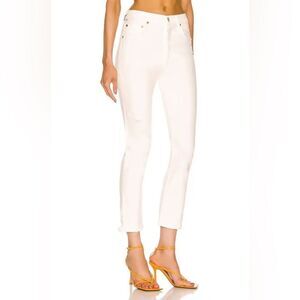 Citizens of Humanity NWT Jolene High Rise Straight Jeans in White Out Size 33
